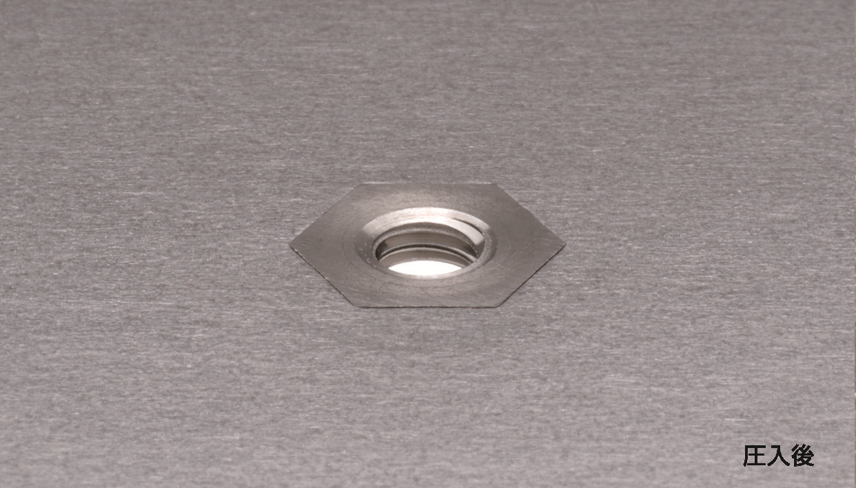 セルパネルファスナーの結果 圧入後