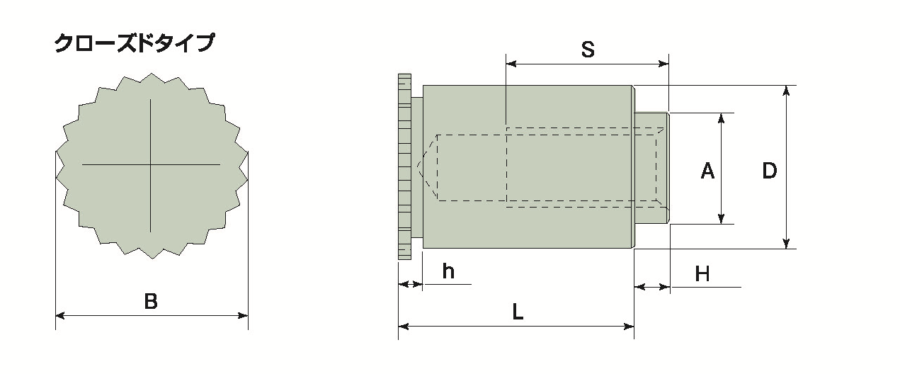 段付きセルスペーサーの寸法表