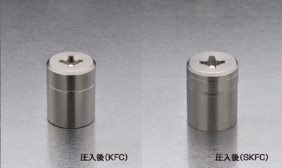 コンパクトセルクレストファスナーの結果 圧入後