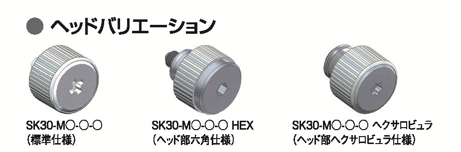 NEWセルクレストファスナーのヘッドバリエーション