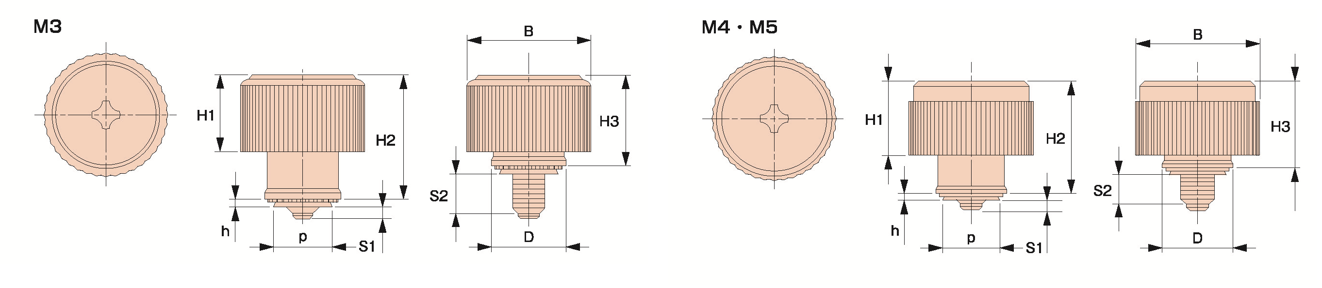 NEWセルクレストファスナーの寸法表