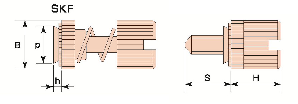 セルクレストファスナーの寸法表
