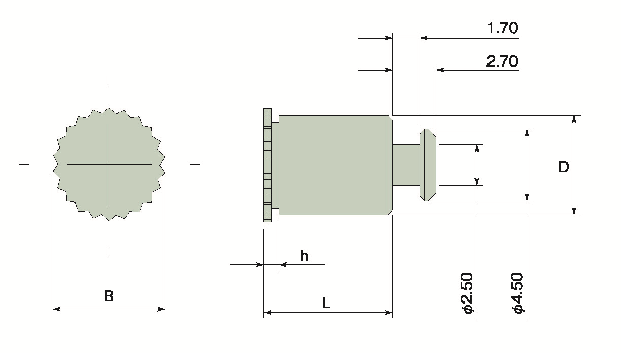 キーセルスペーサーの寸法表